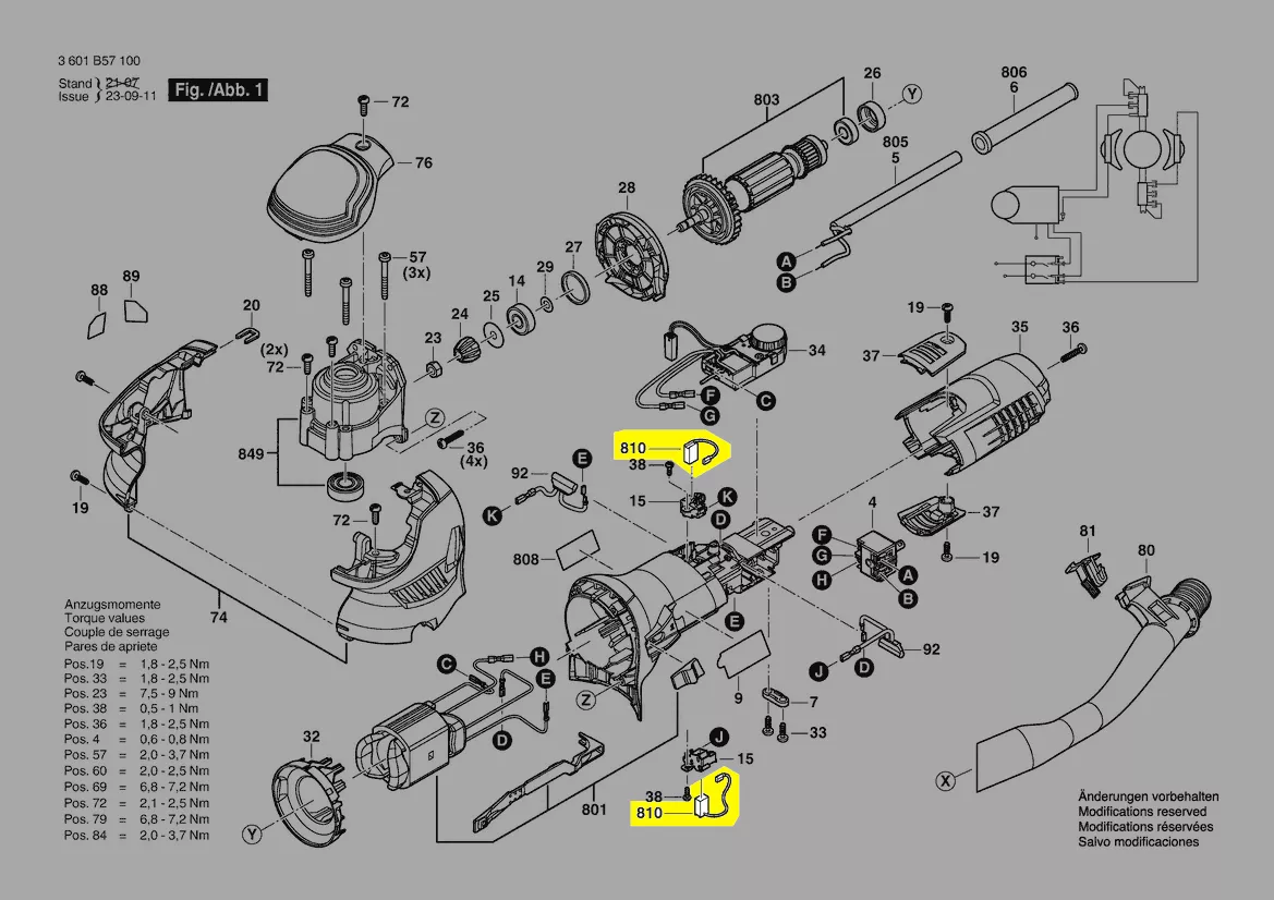 Balais charbon 1 619 P02 870 BOSCH